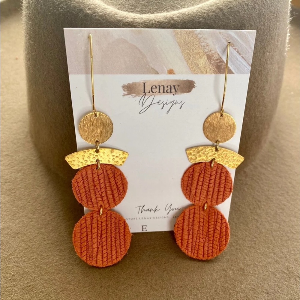 Leather Earrings /Handmade Earrings /gift